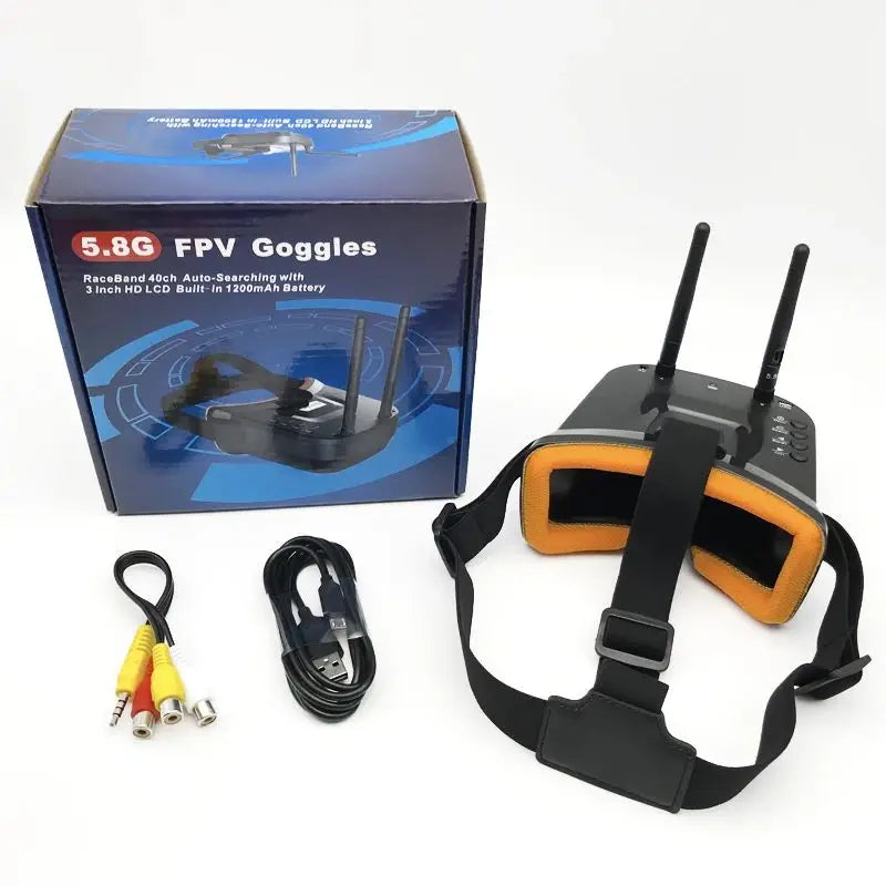 FPV VR Goggles 3 inch 480*320 FPV Display 5.8G 40CH Auto-Search Build-in 3.7V 1200mAh Battery For FPV Quadcopter Drone FPV VR Goggles 3 inch 480*320 FPV Display 5.8G 40CH Auto-Search Build-in 3.7V 1200mAh Battery For FPV Quadcopter Drone